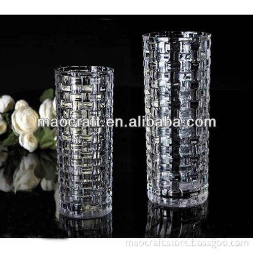 crystal designed glass vase